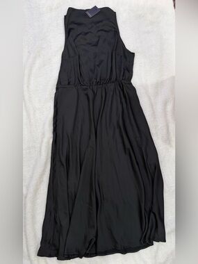 Eloquii Black Midi Skirt with Elastic Waist